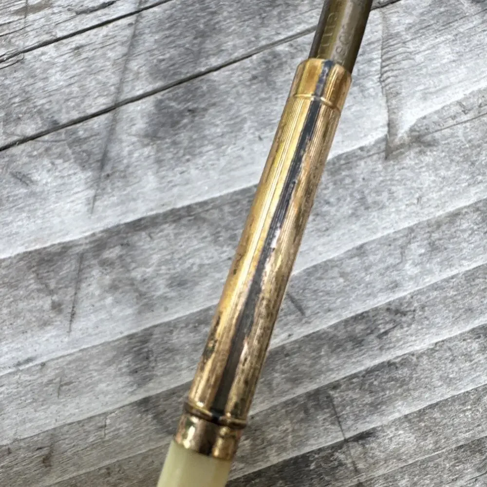 Antique Mable Todd & Co. No. 1 Pearl Shaft Dip Pen Gold Scroll & Seamless 5 G